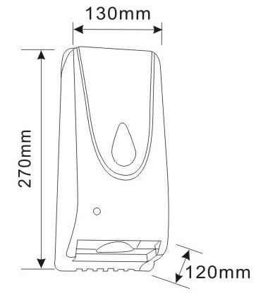 Hotel Hospital Bathroom Large Capacity No Touch Automatic Sensor Soap Dispenser