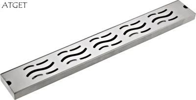 Pd-33165 Bathroom Accessories Stainless Steel Long Floor Drain (Satin finished)