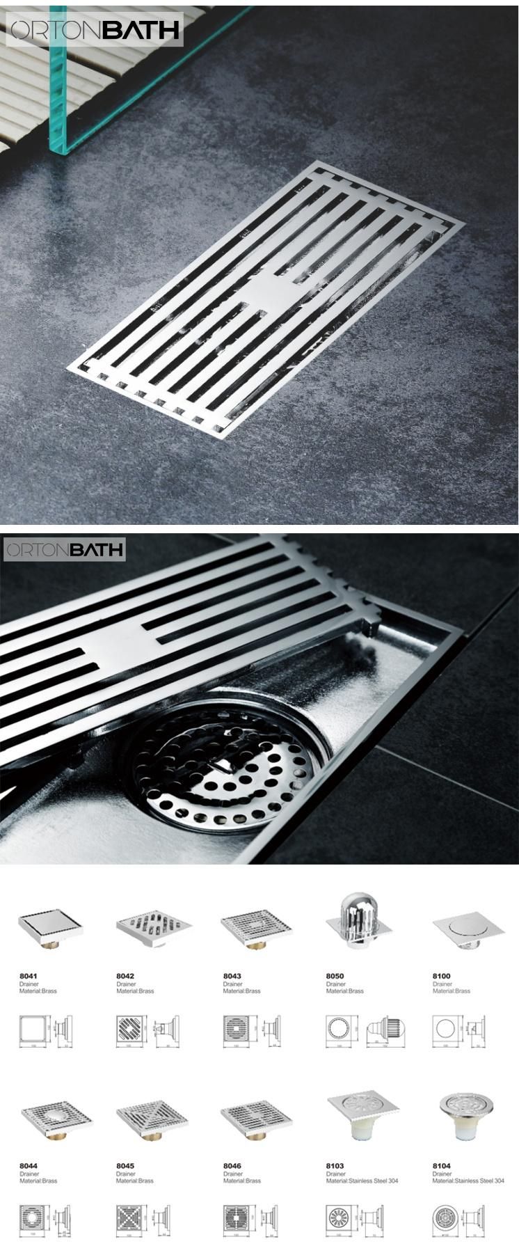 Thick Luxurious Rectangular Square Brass ABS PP Self Seal Anti Ador Stainless Steel Floor Drain