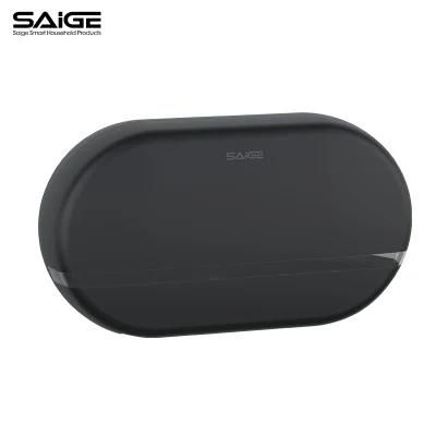 Saige High Quality ABS Plastic Wall Mounted Toilet Double Tissue Holder