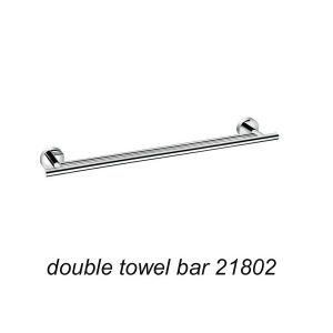 Hot Sales Wall Mounted Zinc Alloy Double Towel Rail Chrome Finish 6002