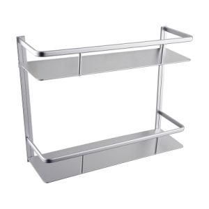 Luolin Bathroom Shower Shelf Aluminum 2tier Corner Rack Triangle Shelf Shower Caddy Storage Organizer, Anodized 927235A-9