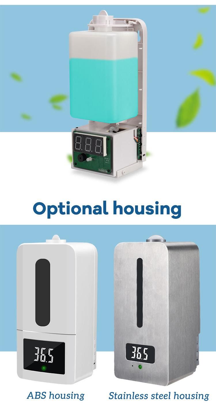 Saige 700ml Stainless Steel Temperature Measuring Automatic Foam Soap Dispenser