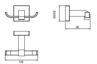 High Quality Stainless Steel Bathroom Bronze Robe Hook for Hotel