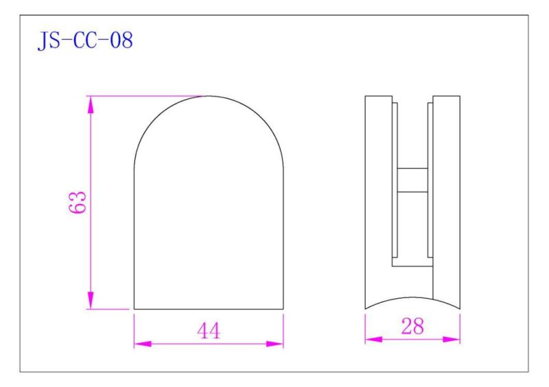 Factory Supply Brass Clamp Connector for Glass Rail Bathroom Hardware Shower Room Accessories