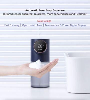 Automatic Touchless Foam Soap Dispenser Temperature Power Digital Display 320ml