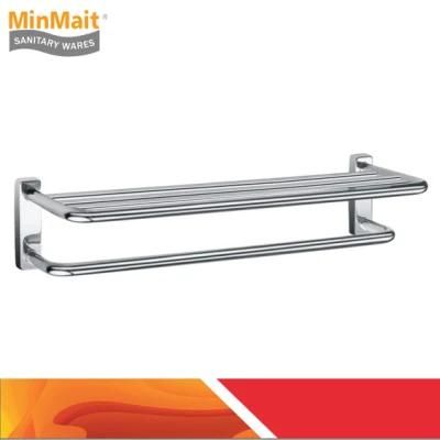 Stainless Steel Simple Double Towel Rack Mx-Tr05-101