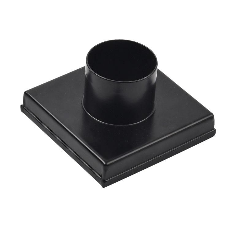 4" X 4" Matte Black Finsh Broken Lanes Stainless Steel 304 Square Floor Drain for Bathroom