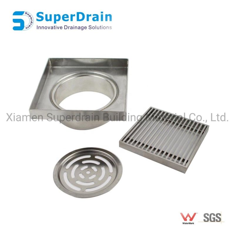 SS304 10X10 Odour Proof Floor Drainer