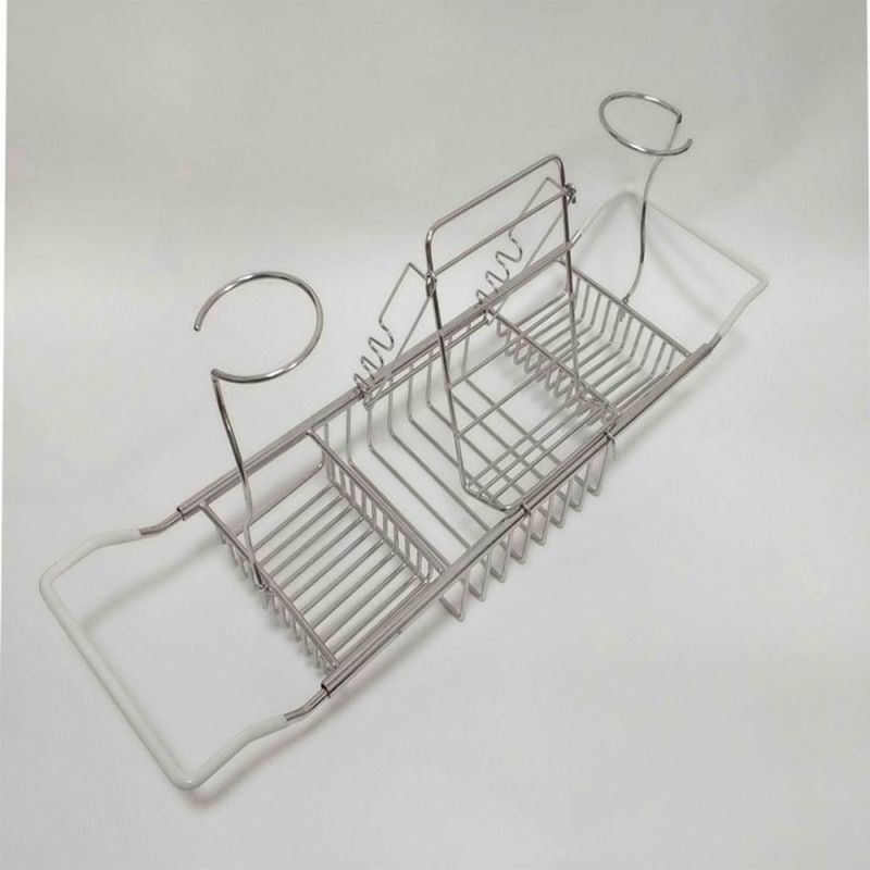 304 Stainless Steel Bathtub Rack Wine Glass Shelf Bookshelf Mobile Phone Shelf Storage Rack