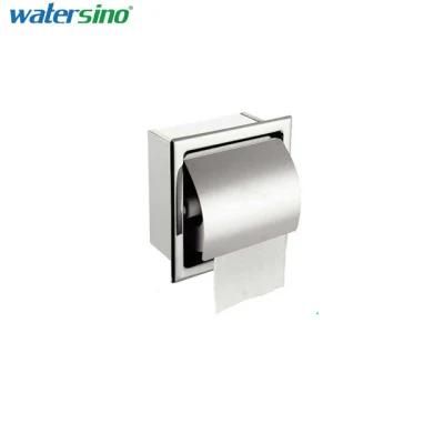 SS304 Bathroom Accessory Fittings in Wall Toilet Paper Holder Tissue Box