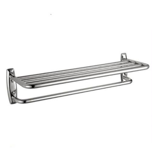 Bathroom Shelf with Towel Bars Stainless Steel Wall Mounting Rack