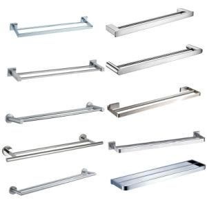Wall Mounted New Style Bathroom Double Towel Bar 304 Stainless Steel
