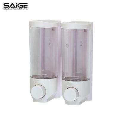 Saige Hotel Wall Mounted 350ml*2 Manual Hand Sanitizer Soap Dispenser