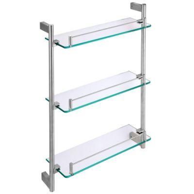 Wall Mounted Bathroom 3-Tier Glass Corner Shelf