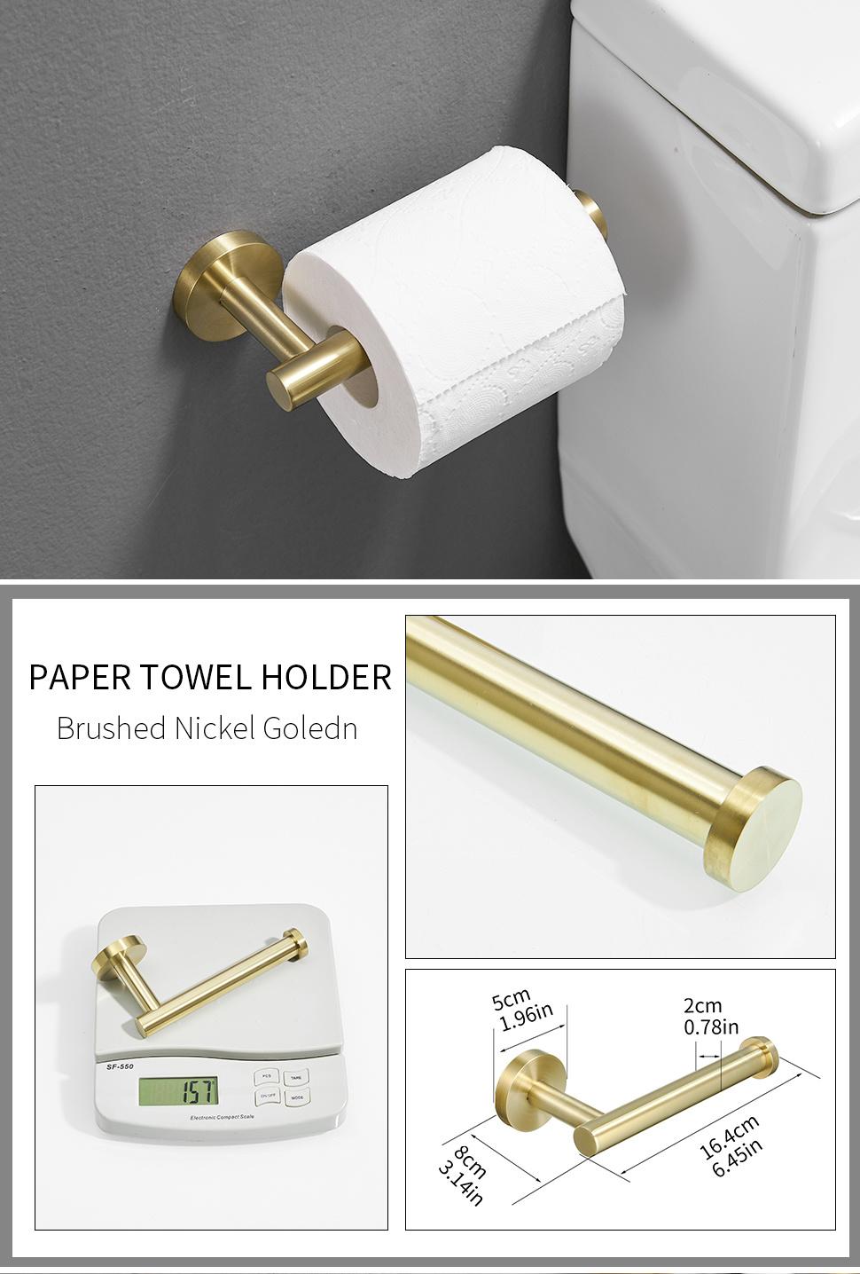 Flg High Quality Stainless Steel Brushed Golden Bathroom Accessories Set