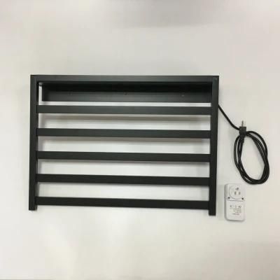Mat Black Electrical Heater Stainless Steel Towel Bar Holder