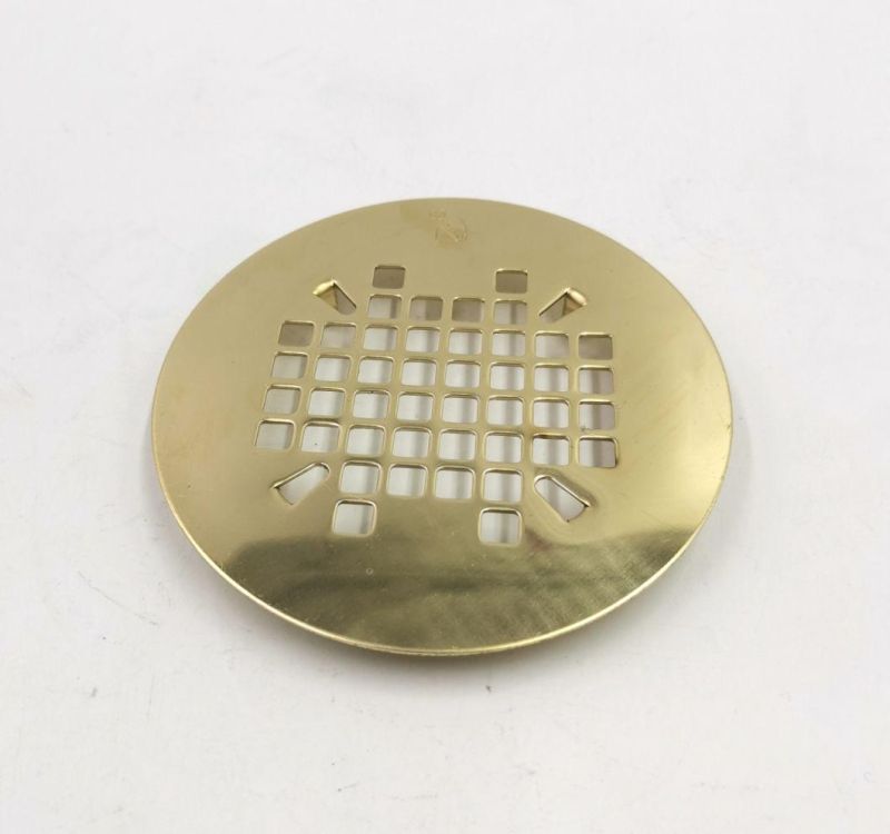 Golden Imitation Plating Stainless Steel Shower Drain Cover Square Strainer