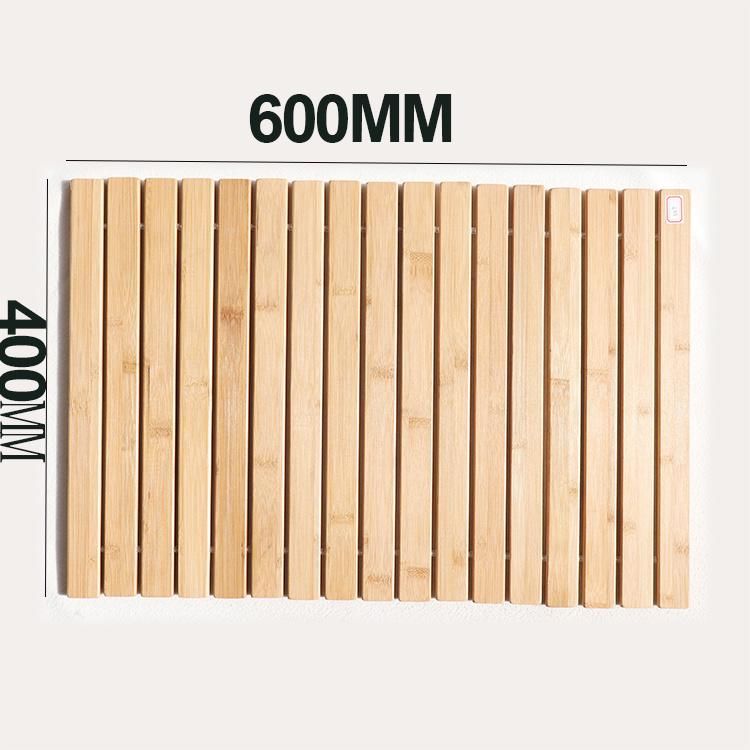 Non-Slip Rubber Easy Drying Designed Bathroom Bamboo Floor Mat