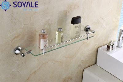 Brass Glass Shelf with Chrome Plated Sy-1891