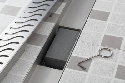 Smart Linear Shower Drain with a Magic Box Inside Meet En1253