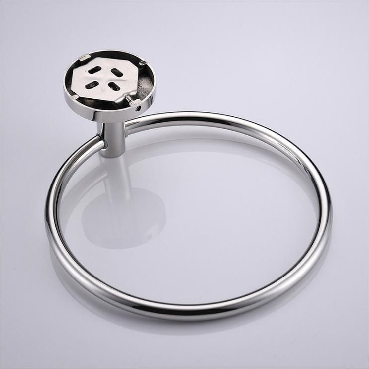 High Quality Wall Mounted Bathroom Zinc Chromed Bathroom Towel Ring