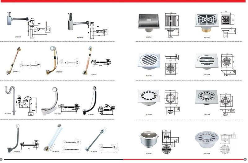 Plumbing Fitting Brass Basin Waste Popup Sink Basin Drain