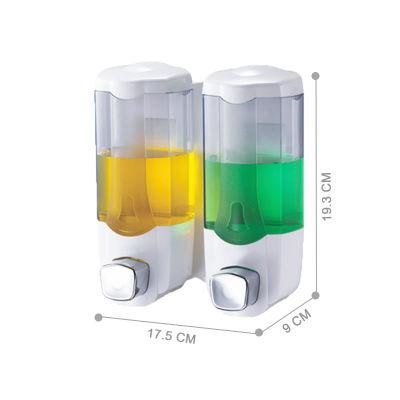 370ml*2 Wall Mounted Double-Head Manual Soap Dispenser