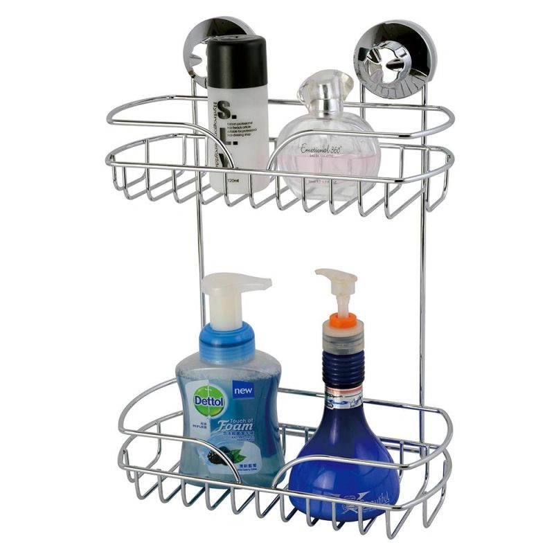 Hot Sale Chrome Hanging Bathroom Bath Shower Caddy with Basket