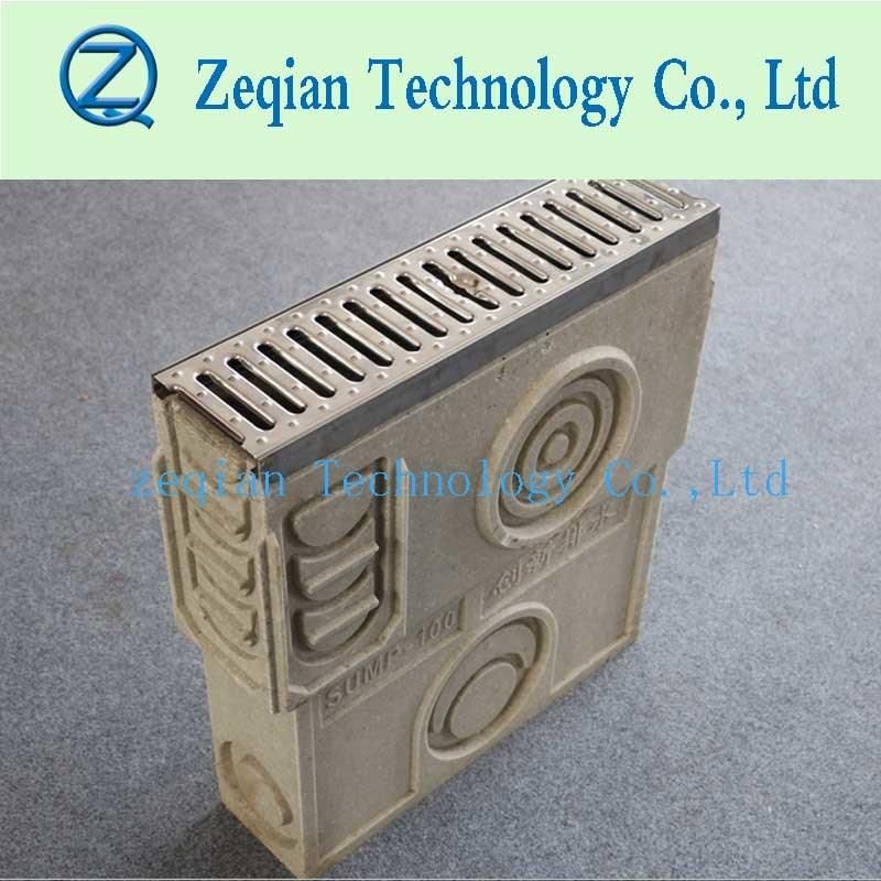 Stamping Steel Cover Polymer Conceret Drain Trench for Drainage System