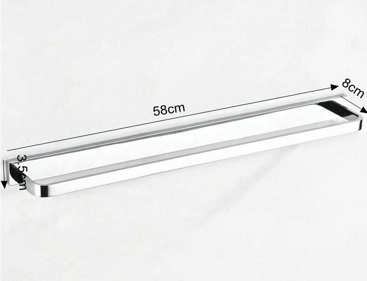 New Design Bathroom Accessories Solid Brass Polished Chrome Single Towel Bar Single Towel Rail Bathroom Towel Holder