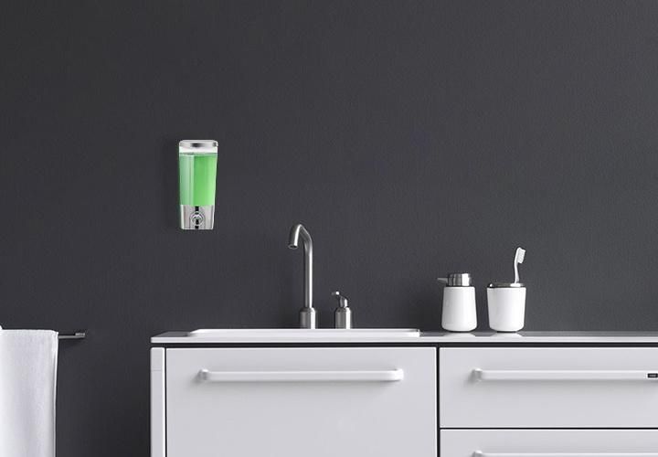 Hotel Wall Mounted Manual Soap Dispenser for Shampoo and Shower Gel