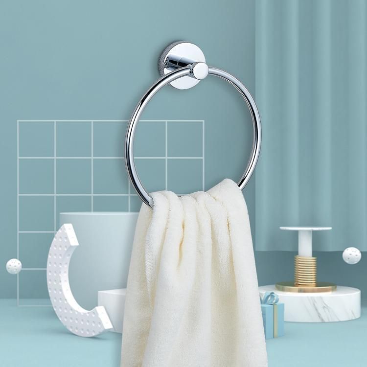 Bathroom Hardware Wall Mounted Towel Holder Stainless Steel 304 Single Towel Ring (Z61107)