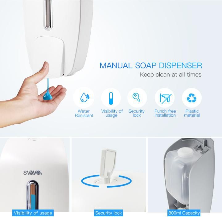 Svavo Hospital Wall Mounted Hand Sanitizer Dispenser