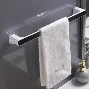 Strong Self Adhesive PP Plastic Towel Holder Shelf