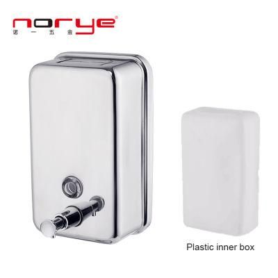 Hot Sale Classic Shaped Foam Stainless Steel Soap Dispenser Plastic Inner Box