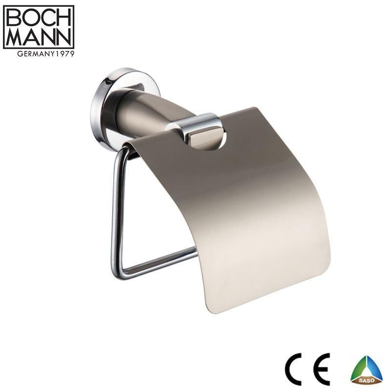 Chrome Plated Bathroom Accessories Soap Dish Holder with Glass Dish