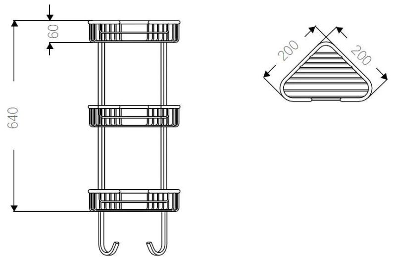 Bathroom Accessories Stainless Steel Bathroom Shelf Corner Shelf