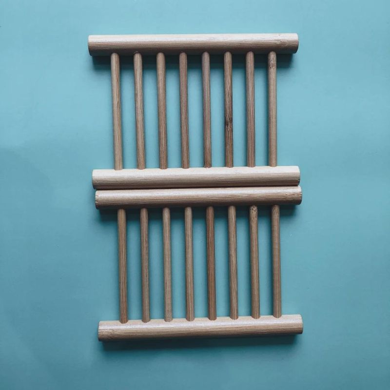 Natural Wooden Bamboo Soap Dish Storage Holder Soap Container Hand Craft