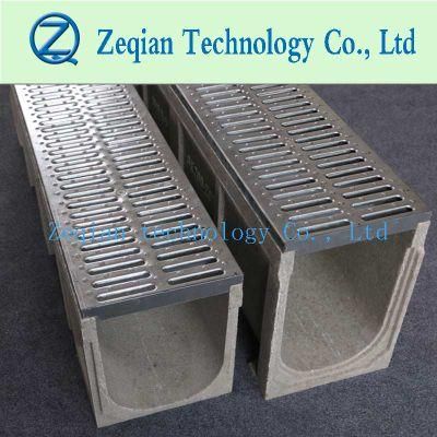 Rain Water U-Shape Stamping Polymer Concrete Trench Drain/ Shower Drain