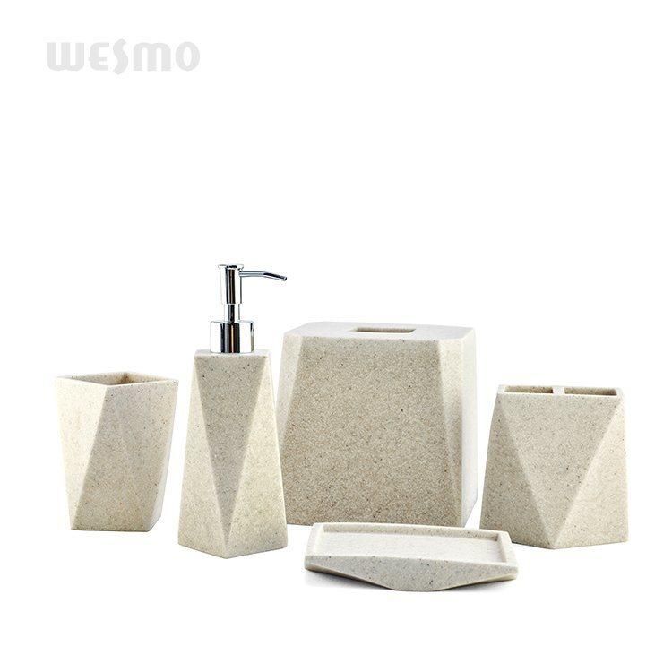 Elegant Design of Polyresin Bathroom Accessory 4-Piece Sets