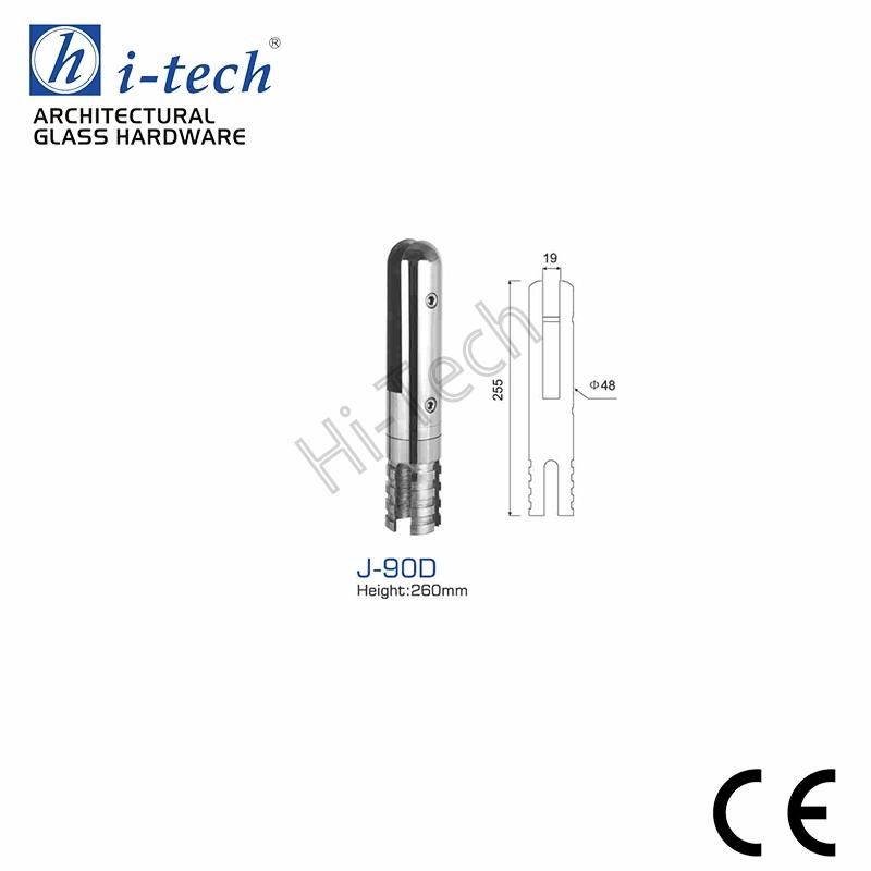 J-90f China Manufacturer Glass Spigot Swimming Pool Spigot Glass Fence Railing Balustrade Spigot for 10-20mm Glass