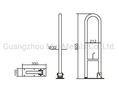 Foldable Swing Handrail Grab Bar for Disabled with Hook Mx-HD934