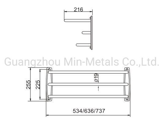 Stainless Steel Classic Triple Towel Rack Mx-Tr102