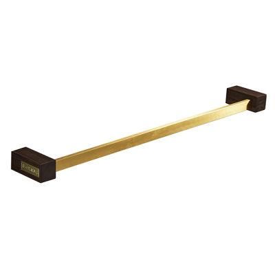 Wall Mounted Bathroom Hardware Sets Walnut Aluminum Brushed Gold Towel Bar (NC7824)