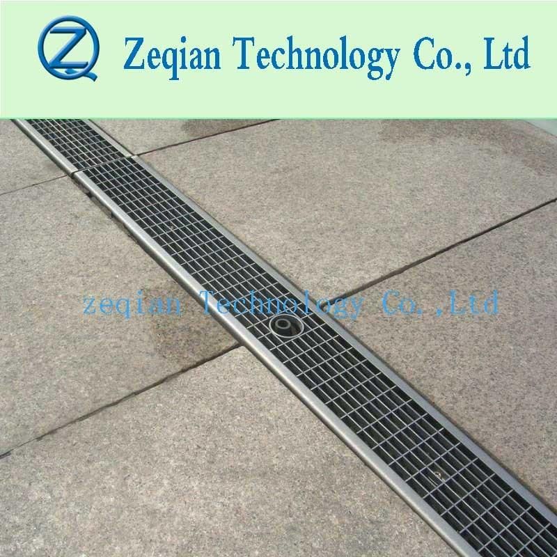 Polymer Linear Drain with Trench Grating for Rain Water