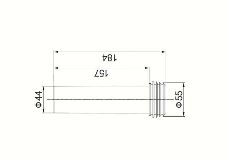 Flushing Sewage Straight Down Pipe Toilet Connector