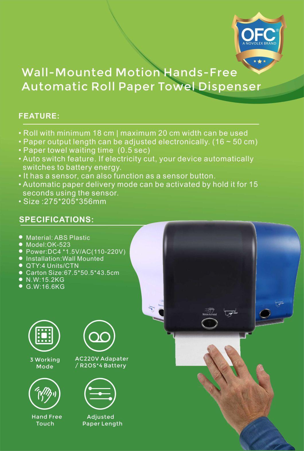 Plastic Durable Touchless Healthier Paper Dispenser Paper Holder Paper Container