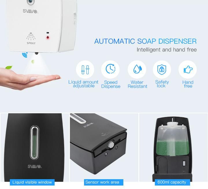 Automatic Alcohol Spraying Hand Sanitizer Dispenser with Tray