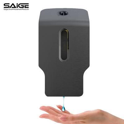 Saige 1200ml Wall Mounted Black Automatic Touchless Liquid Soap Dispenser